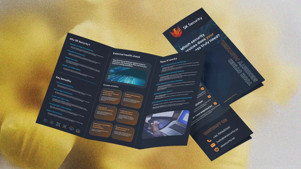 Brochure Design Mockups For Cybersecurity Company